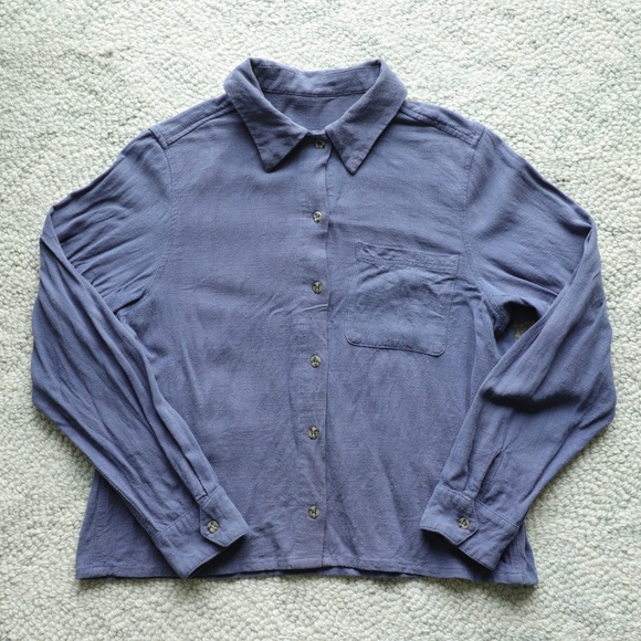 Rhythm Blue Button Up Shirt XS - Picture 10 of 12